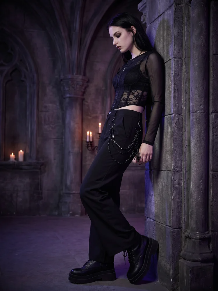 Spider Web Punk Pants Chain – Triple Layer Wallet Chain