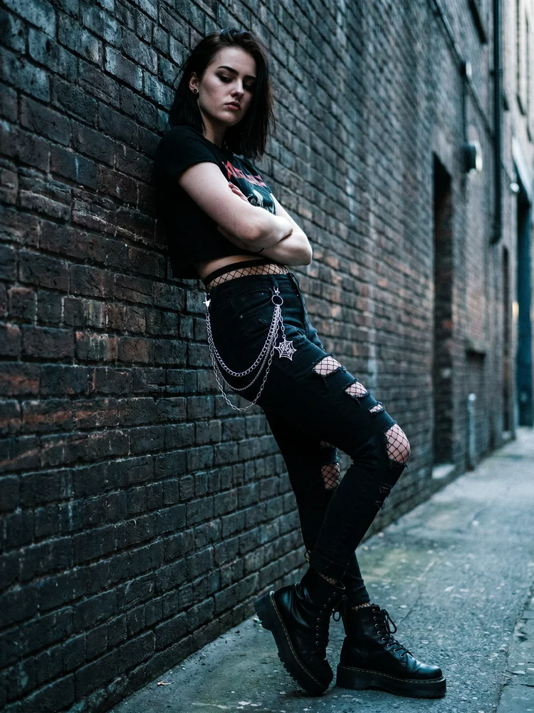 Spider Web Punk Pants Chain – Triple Layer Wallet Chain