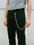 Bike chain pants chain worn on black jeans