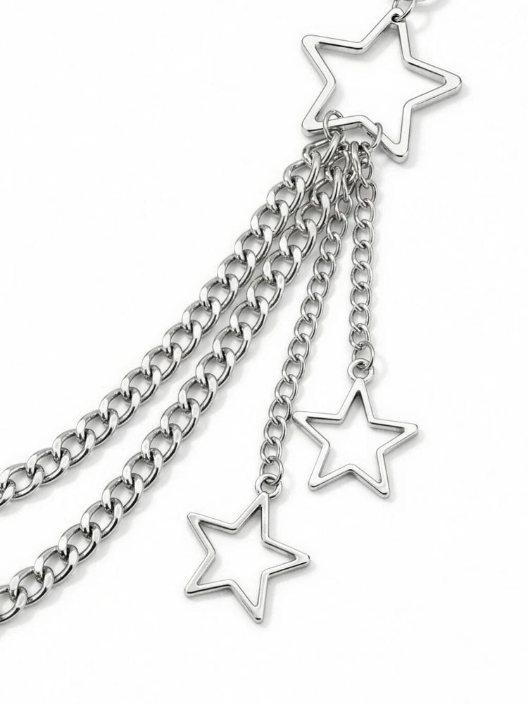 Double Star Silver Wallet Chain