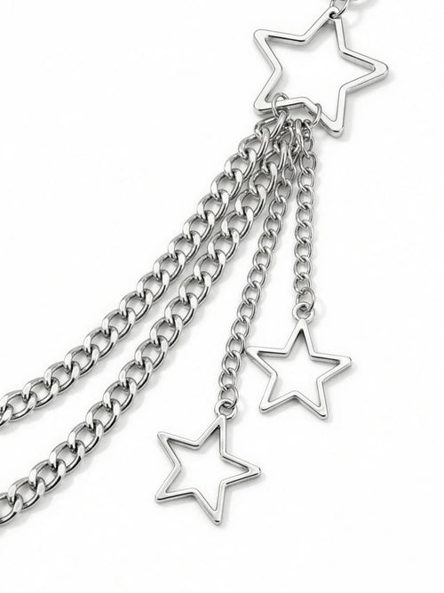 Double Star Silver Wallet Chain